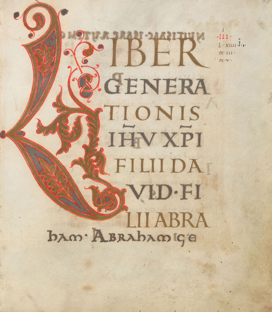 St. Gallen, Kantonsbibliothek, Vadianische Sammlung, VadSlg Ms. 294, p. 18r – Evangelary (http://www.e-codices.unifr.ch/en/list/one/vad/0294)